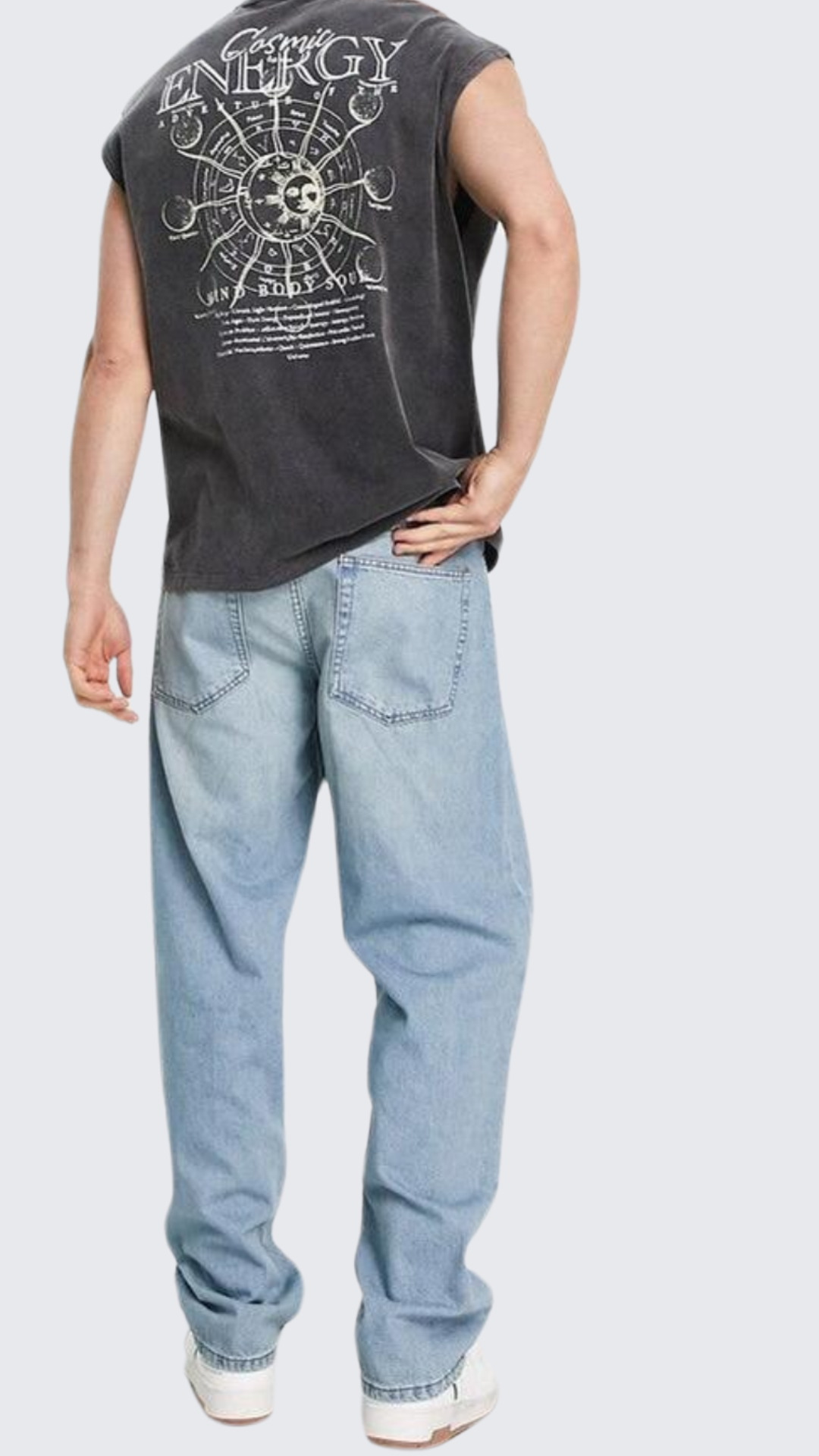 Mid-wash Baggy Jeans