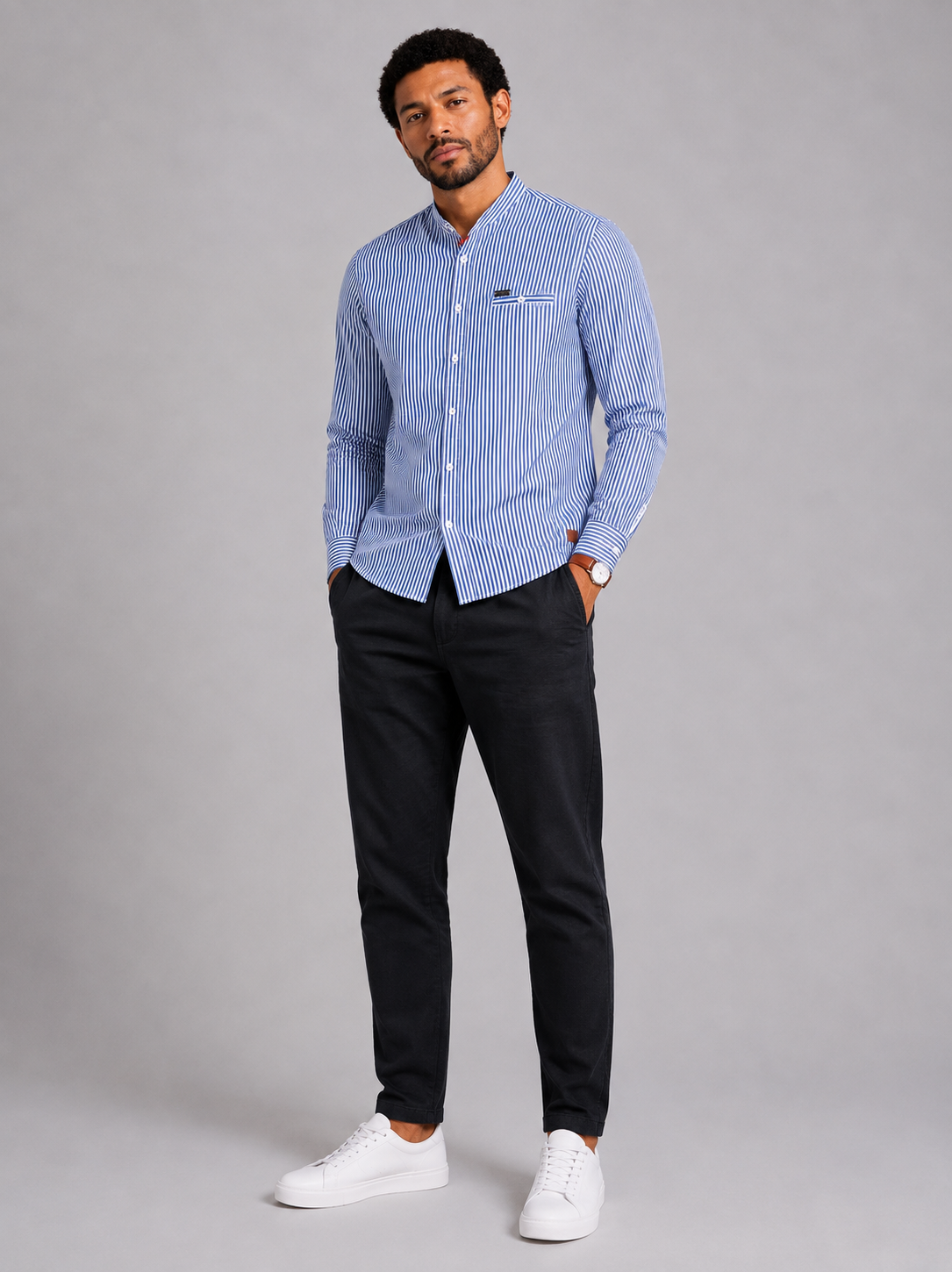 The Mandarin Stripe Shirt