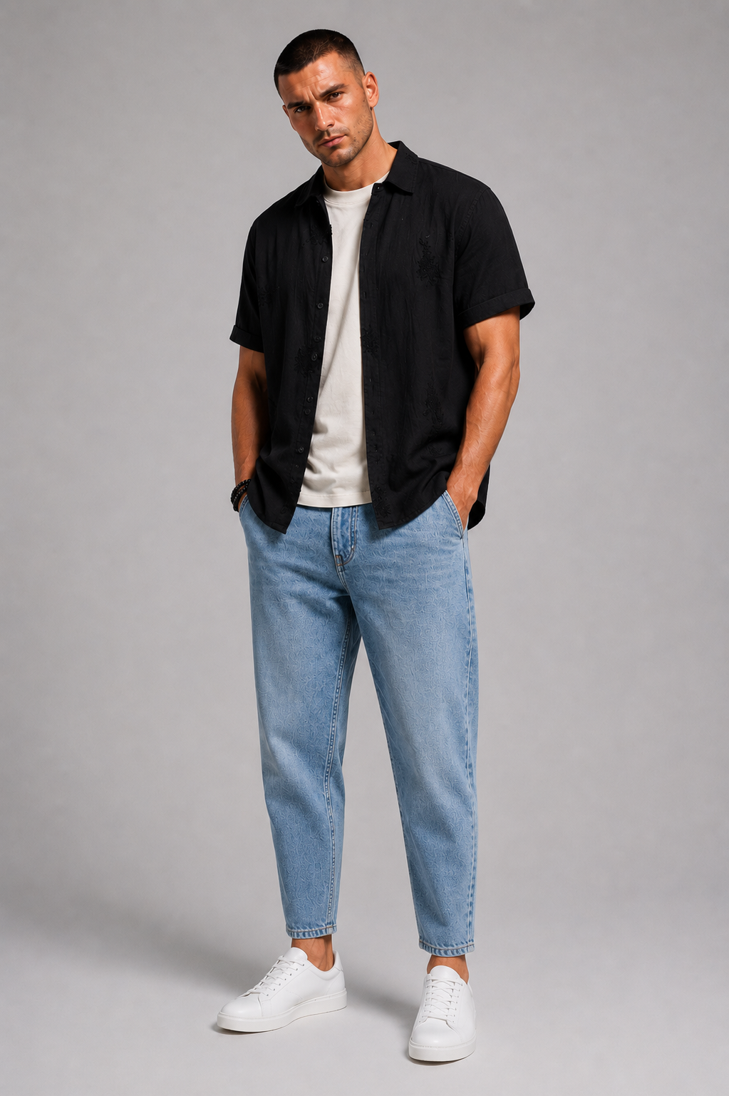 The Noir Embroidered Overshirt