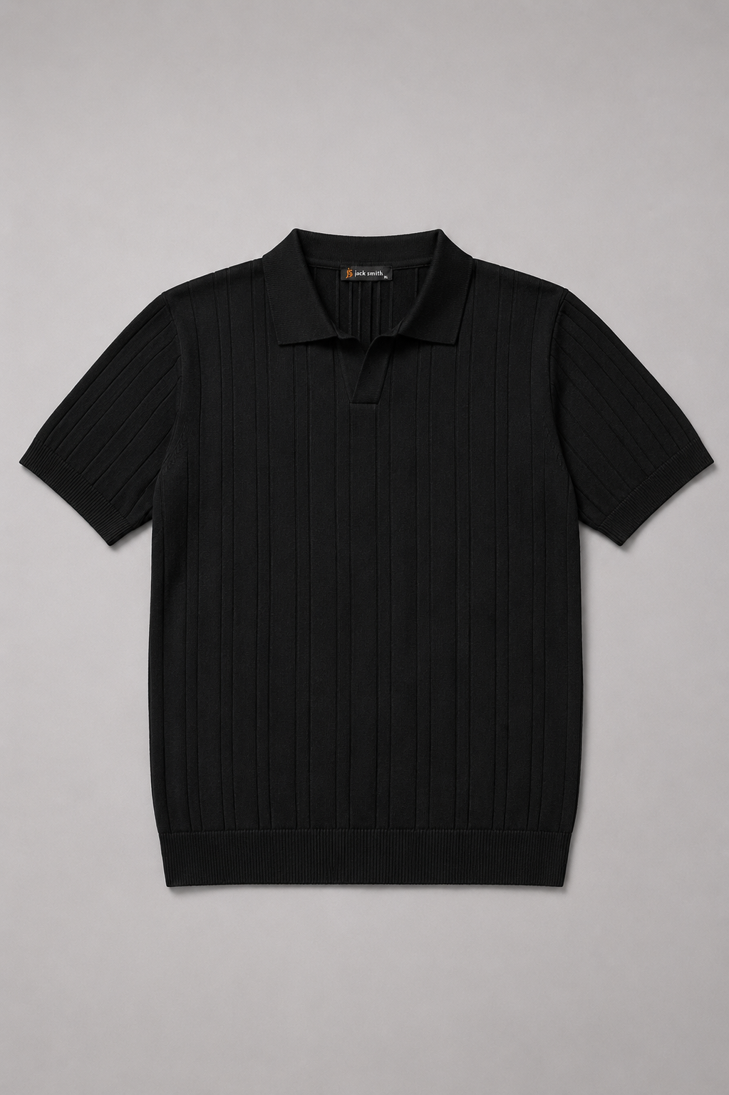 The Knit Polo – Noir