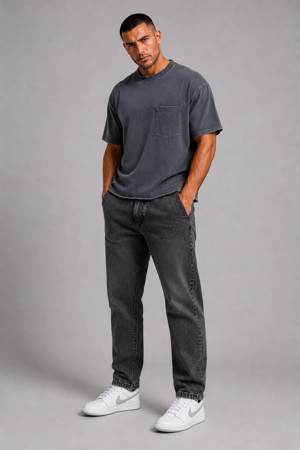 The Washed Pocket Tee – Grey