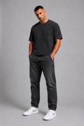 The Washed Pocket Tee – Black
