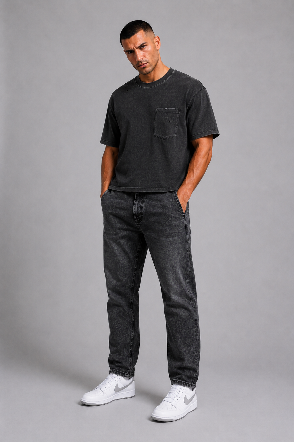 The Washed Pocket Tee – Black