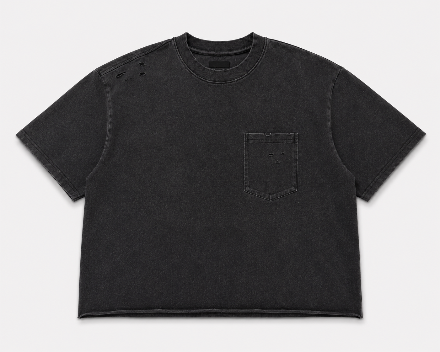 The Washed Pocket Tee – Black